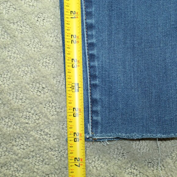 MADEWELL Women's Size 25  10" High Rise Skinny Crop Blue Jeans - Picture 3 of 7